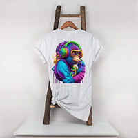 Monkey Headphones T-Shirt, Unisex