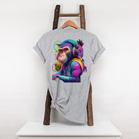 Monkey Cool Headphones T-Shirt, Unisex