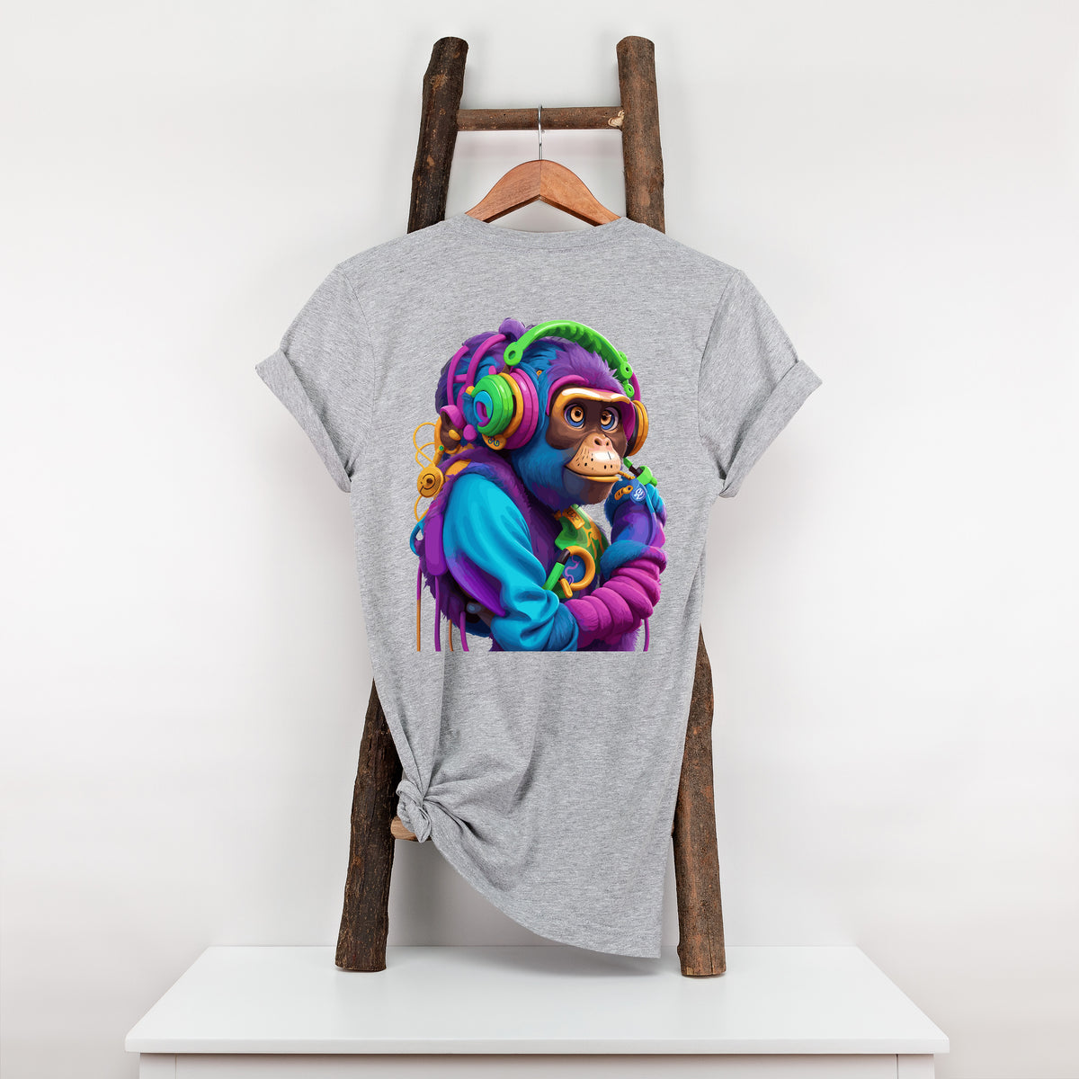 Monkey Headphones T-Shirt, Unisex