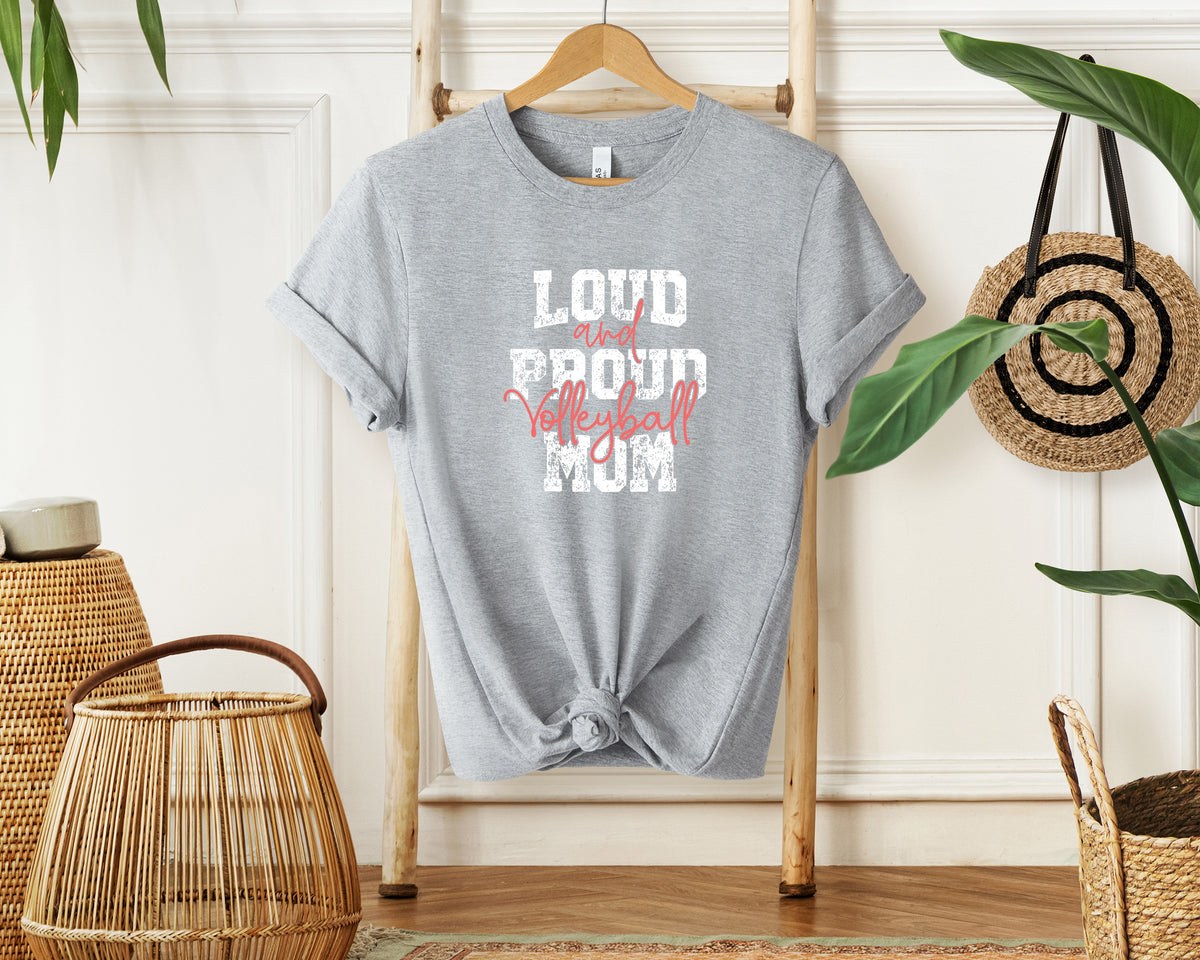 Volleyball Loud Proud Mom T-Shirt, Unisex