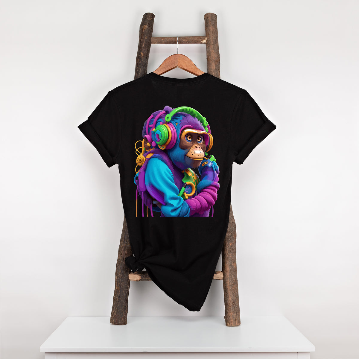 Monkey Headphones T-Shirt, Unisex