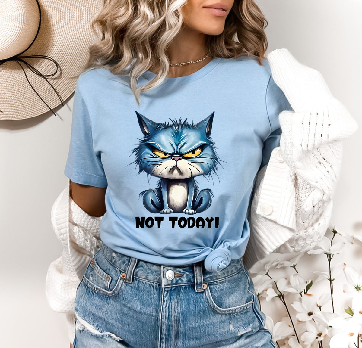 Not Today Cat, Unisex T-shirt