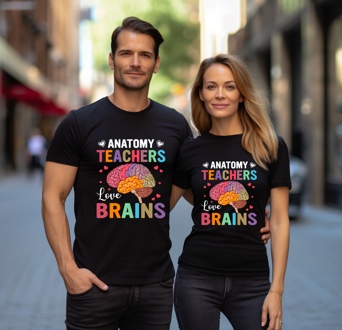 Teacher Love brains T-Shirt, Unisex