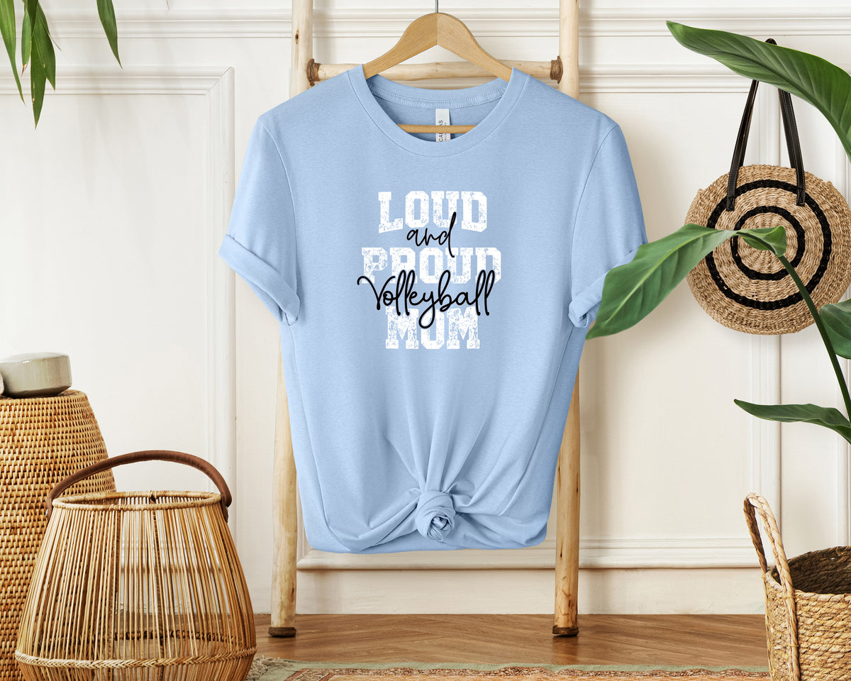 Volleyball Loud Proud Mom T-Shirt, Unisex