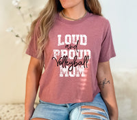 Volleyball Loud Proud Mom T-Shirt, Unisex