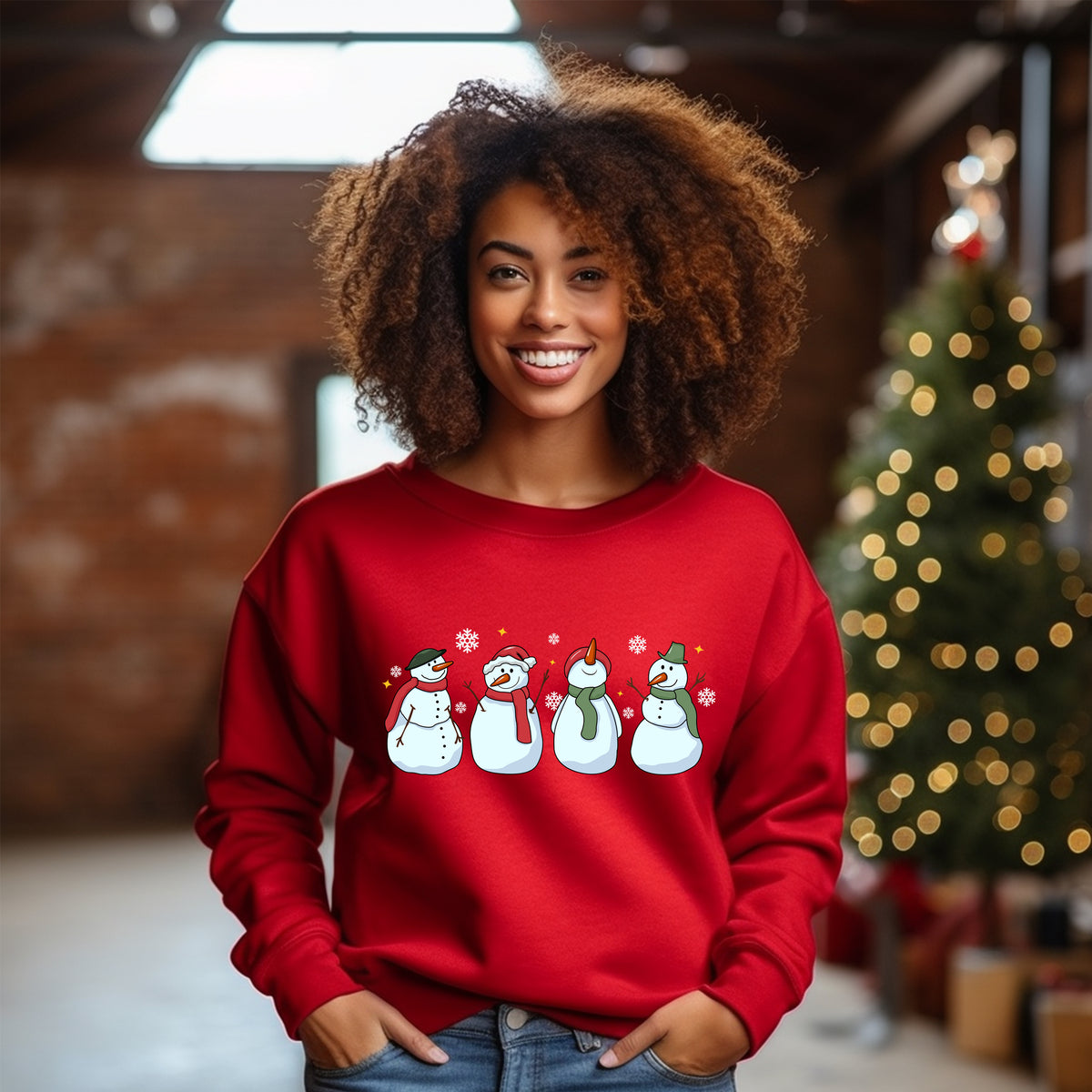 Snowman Sweatshirt, Unisex