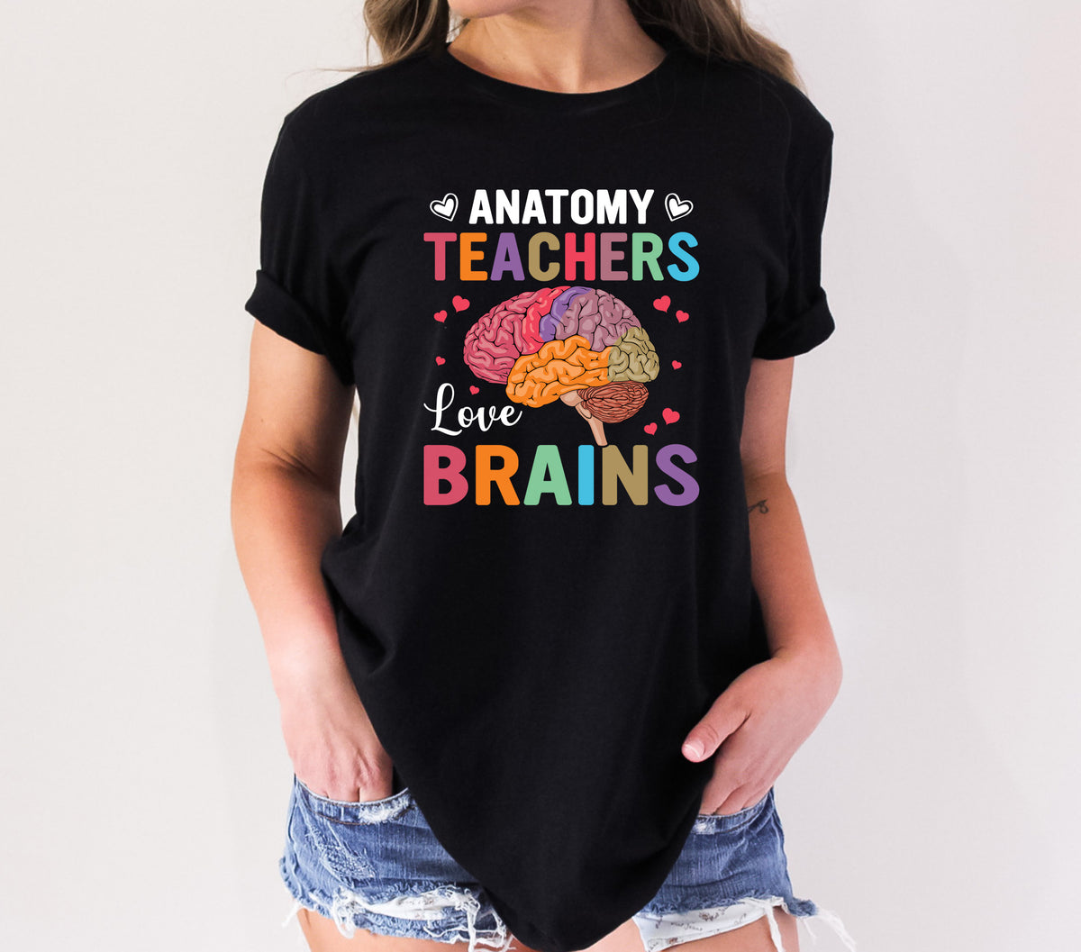 Teacher Love brains T-Shirt, Unisex