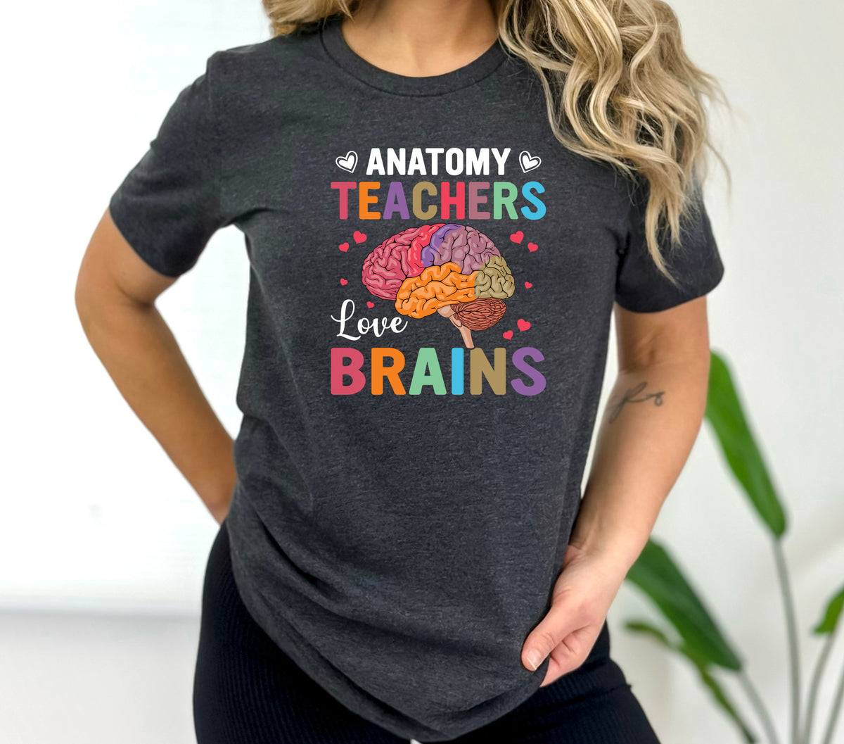 Teacher Love brains T-Shirt, Unisex