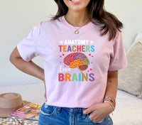 Teacher Love brains T-Shirt, Unisex