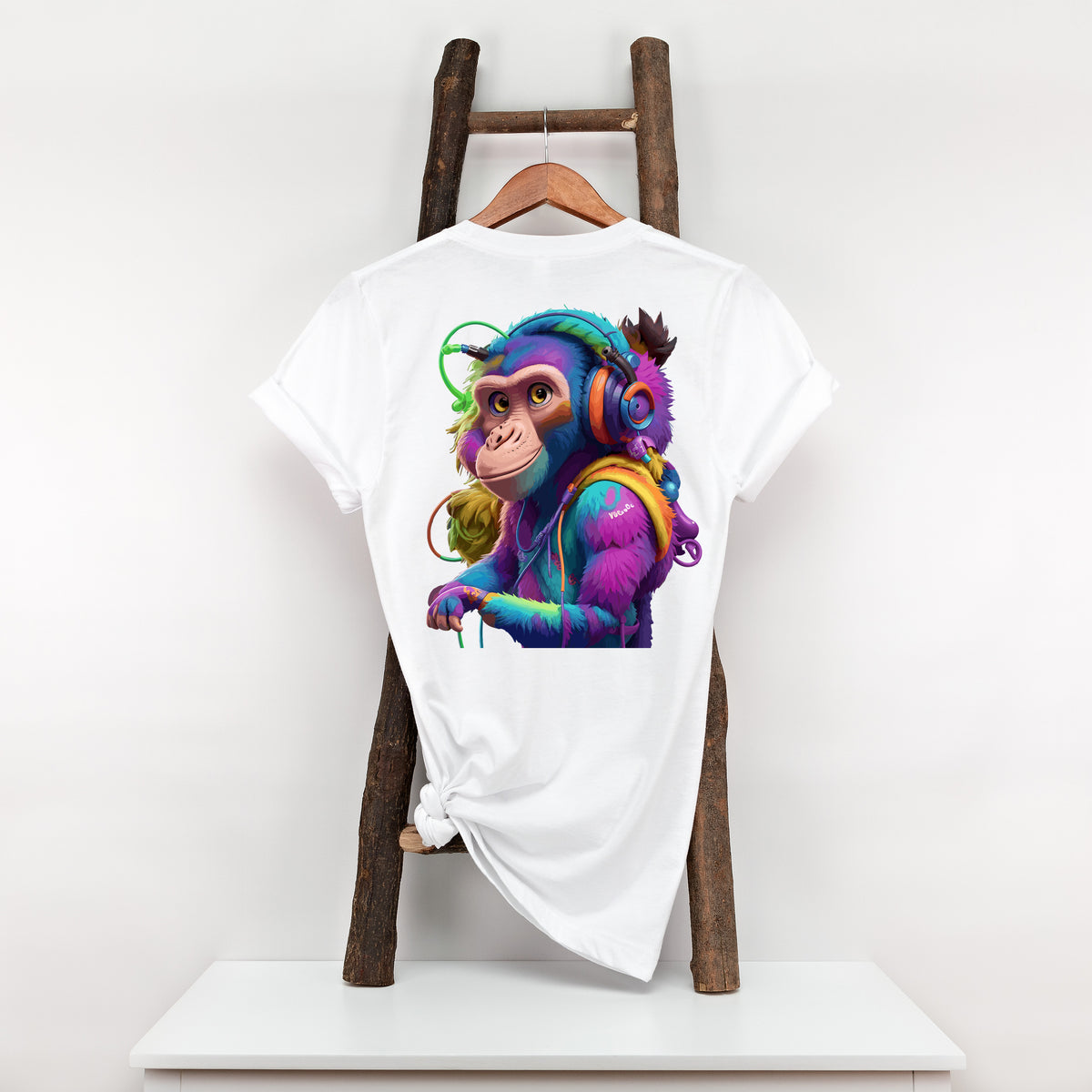 Monkey Cool Headphones T-Shirt, Unisex