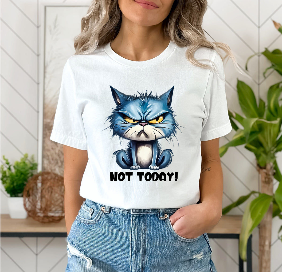 Not Today Cat, Unisex T-shirt